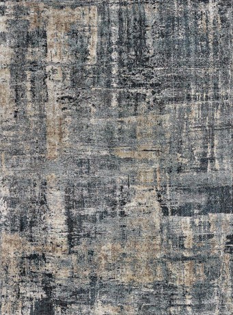 Tapete Ultra Abstrato Azul e Cru - 240x340