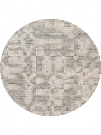 Tapete Kilim Diamond Prata Redondo - Personalizável