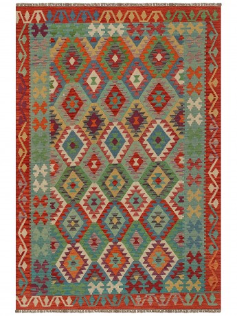 Tapete Kilim Paquistanês Multicores