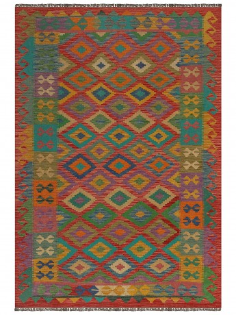 Tapete Kilim Paquistanês Multicores