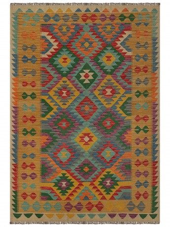 Tapete Kilim Paquistanês Multicores