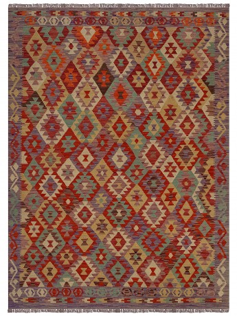 Tapete Kilim Paquistanês Multicores