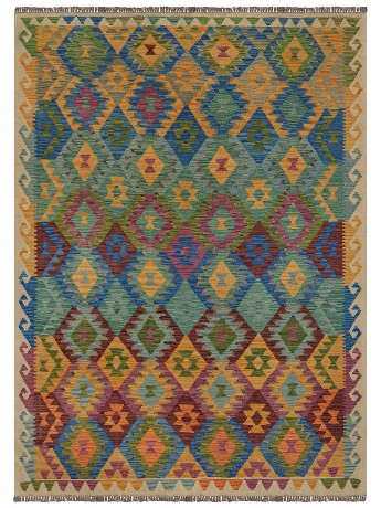 Tapete Kilim Paquistanês Multicores