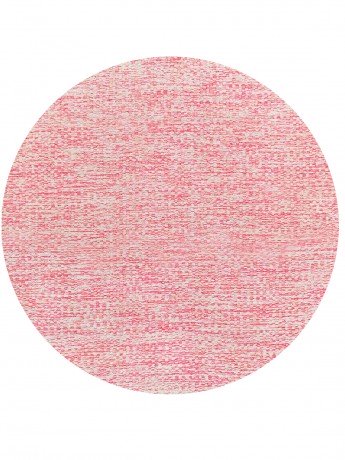 Tapete Tear Cru e Rosa Redondo - Personalizável