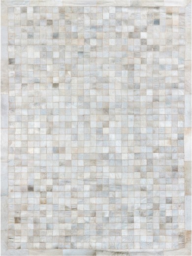 Tapete Couro Branco com Borda (5x5)