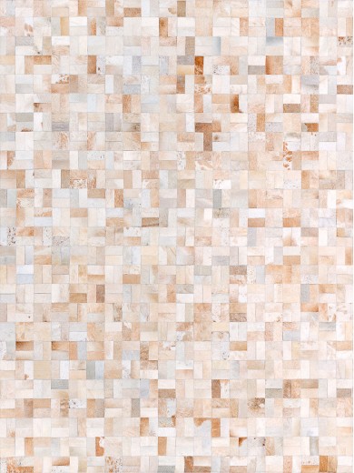 Tapete Couro Branco e Bege Malhado (5x10)