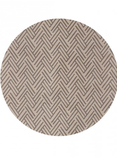 Tapete Sacramento Arrow Bege Redondo - Personalizável