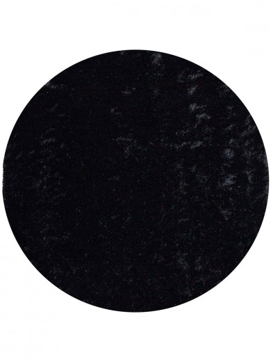 Tapete Shaggy Firenzi Preto Redondo - Personalizável