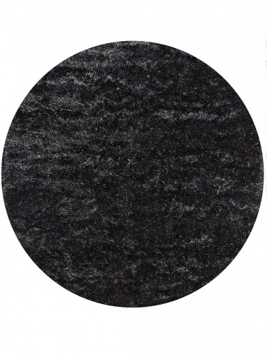 Tapete Shaggy Firenzi Mix Preto Redondo - Personalizável