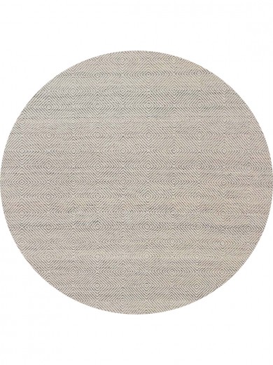 Tapete Kilim Diamond Prata Redondo - Personalizável