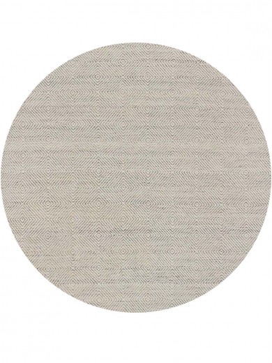 Tapete Kilim Diamond Cinza Redondo - Personalizável