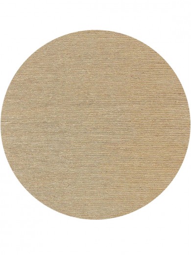 Tapete Raika Ziri Hemp Bege  Redondo - Personalizável