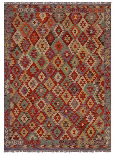 Tapete Kilim Paquistanês Multicores