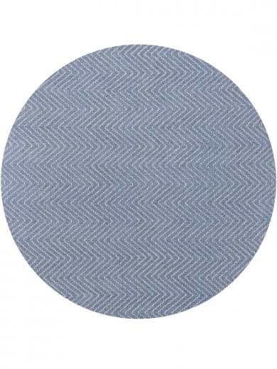 Tapete Tear Escama de Peixe Azul Redondo - Personalizável