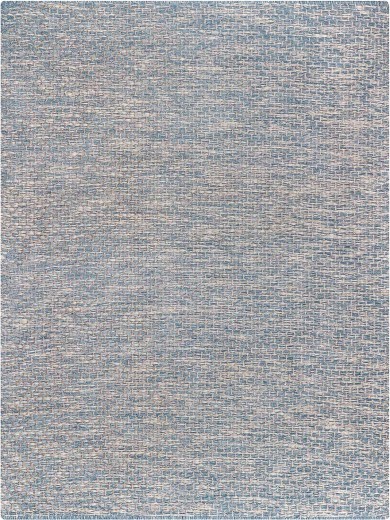 Tapete Tear Colmeia Cru e Azul Claro - Personalizável